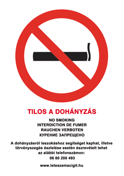 Tilos a dohányzás!